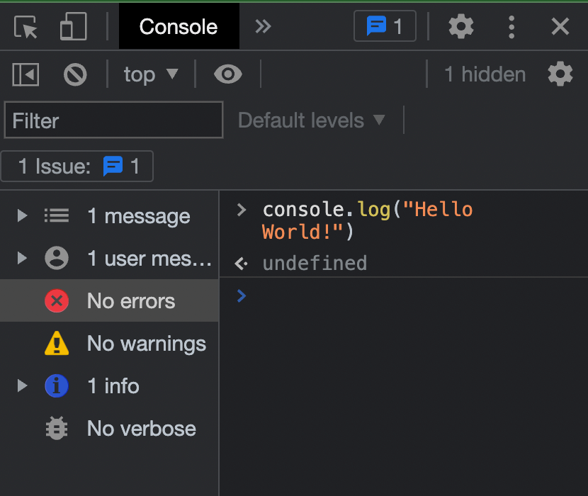 Running JavaScript in the Console
